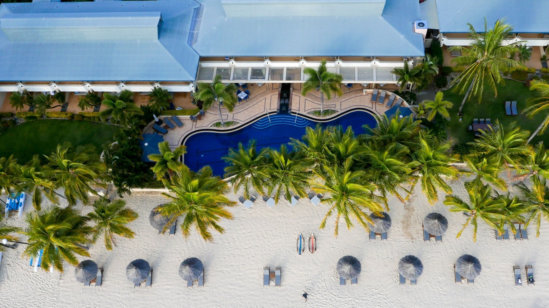 Aerial view of Beach Club - Hamilton Island