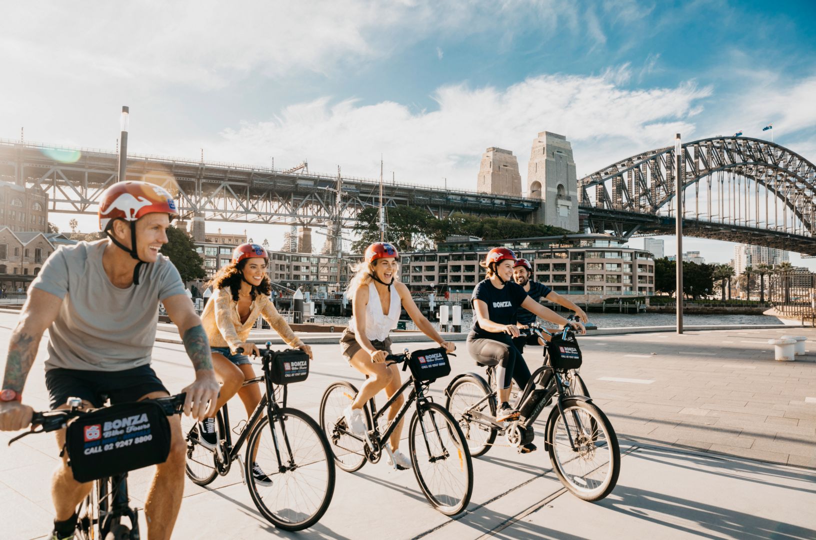 Bonza Bike Tours cycling the Sydney Waterfront