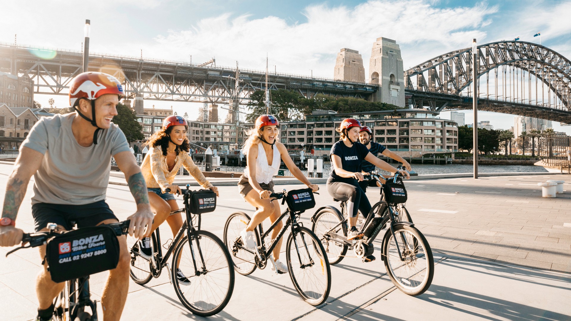 Bonza Bike Tours cycling the Sydney Waterfront
