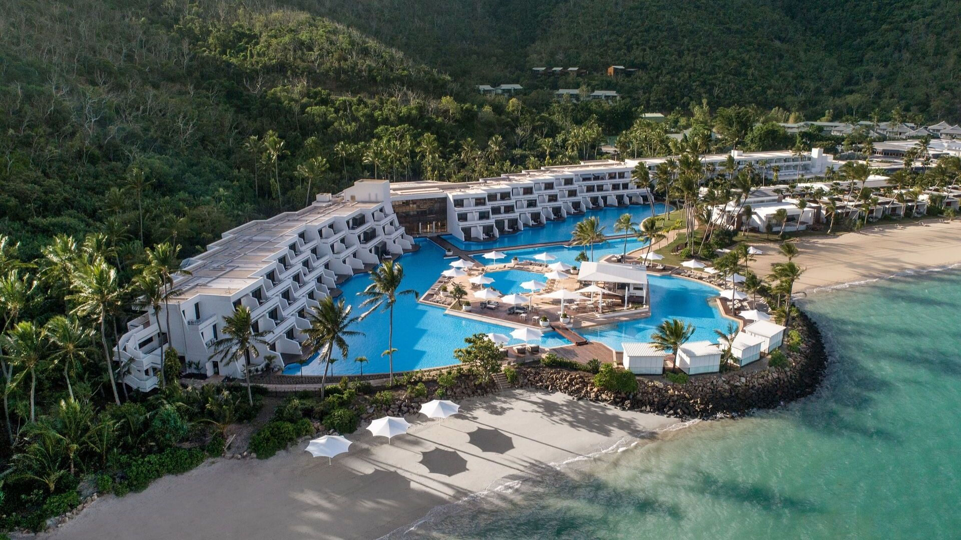 An aerial view of the Intercontinental Hayman Island