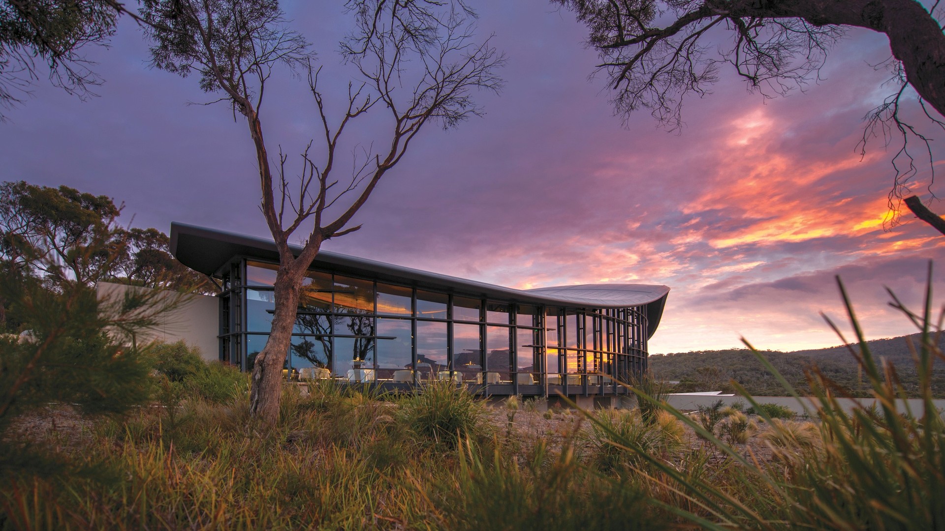 Saffire Lodge Freycinet at sunset
