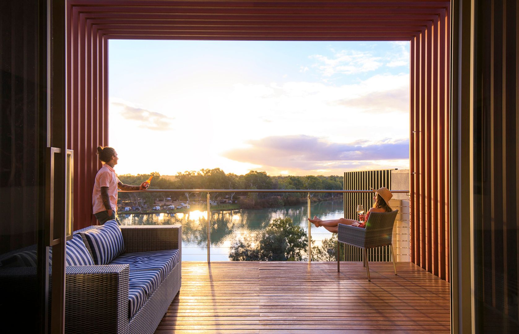 View from the deck of a guest room at The Frames