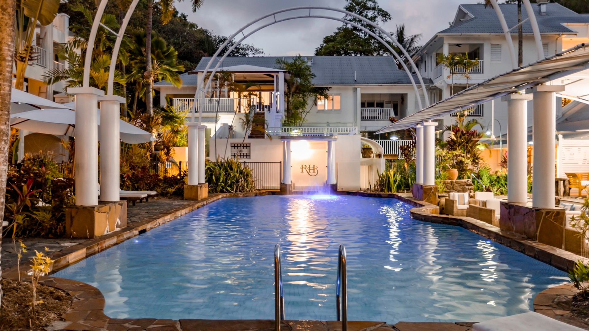 View from the pool at The Reef House Adults Retreat