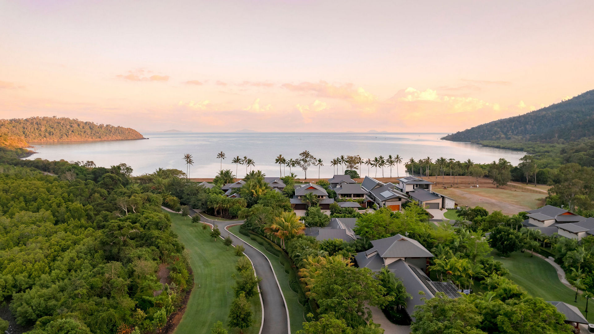 An aerial view of Yangaro Airlie Beach