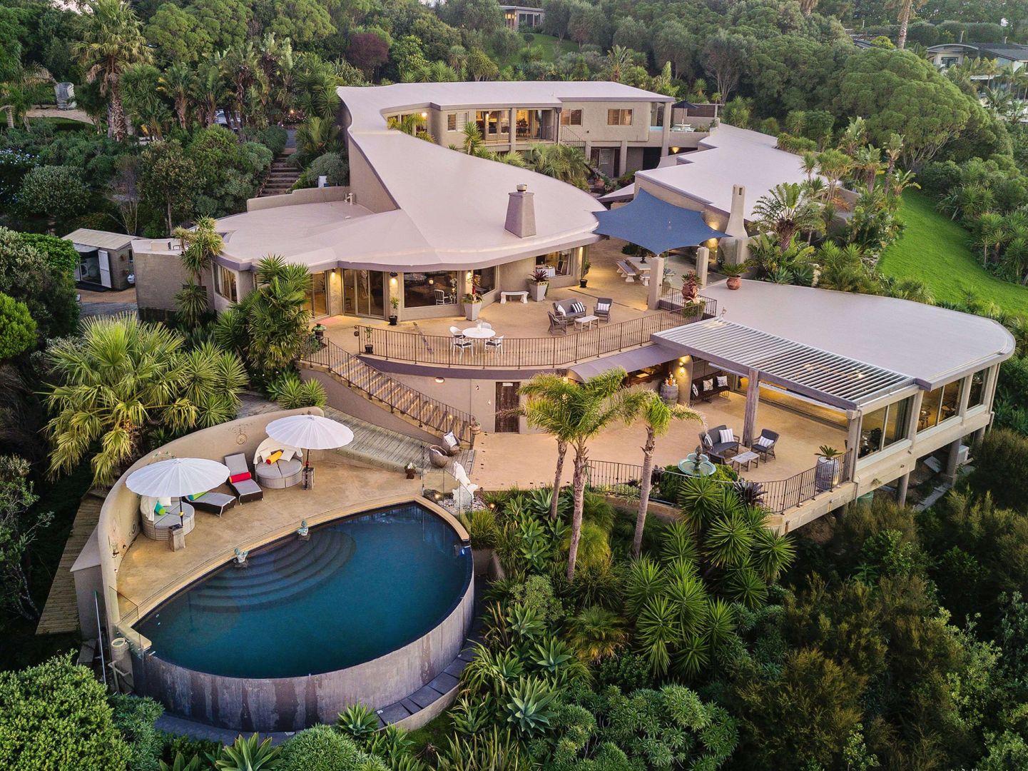 An aerial view of Delamore Lodge
