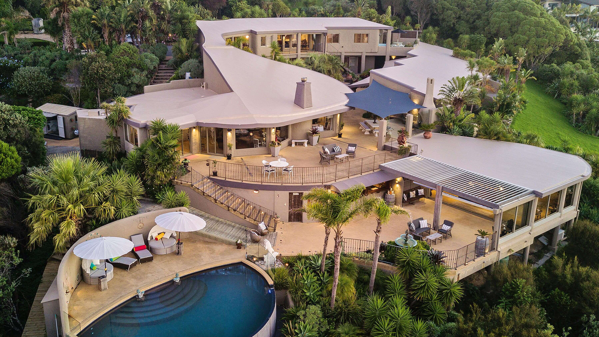 An aerial view of Delamore Lodge