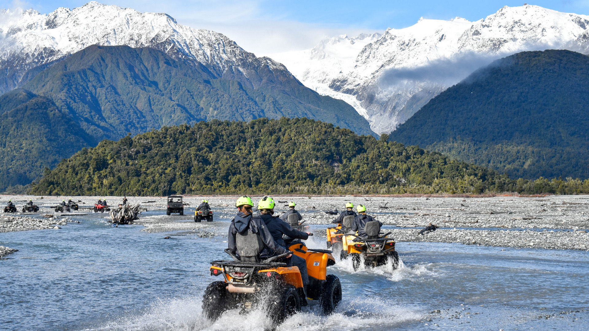 For those looking to venture further, the off-road tours take you through rainforest trails and along glacier-fed riverbeds