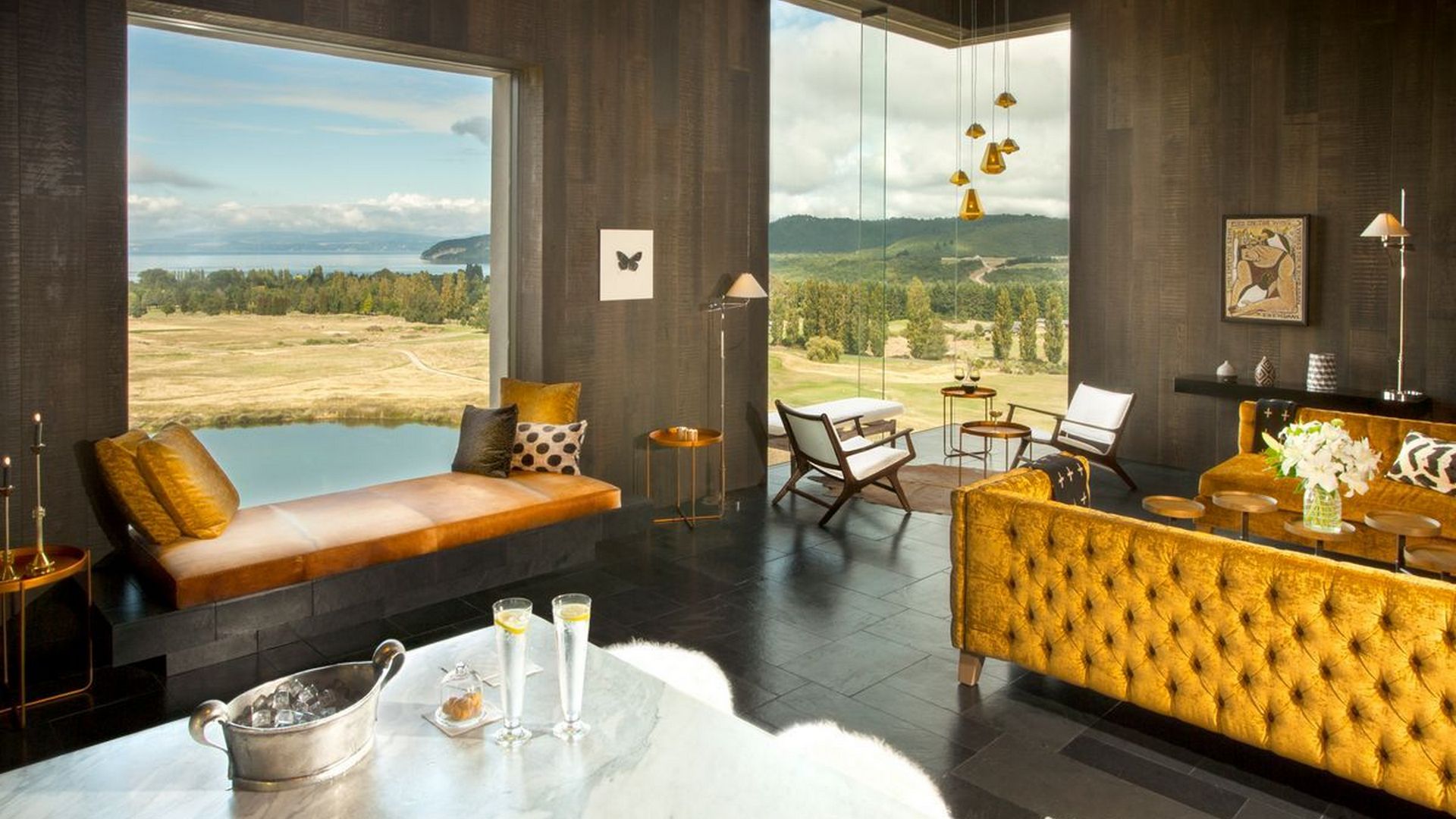 Award-winning designer accommodation includes full kitchens and outdoor furnished balconies with sensational views to Lake Taupo and beyond