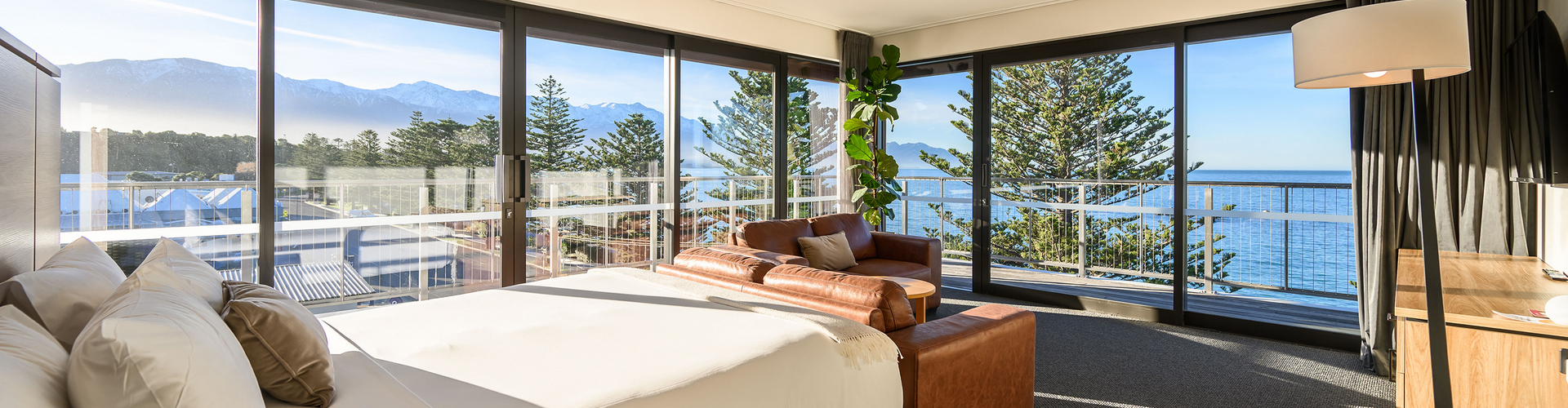 Views from a guest room at Sudima Hotel Kaikōura