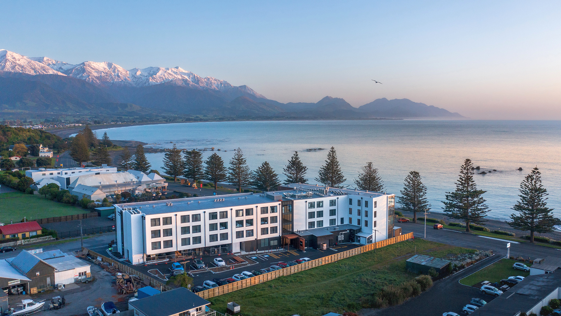 Views from a guest room at Sudima Hotel Kaikōura