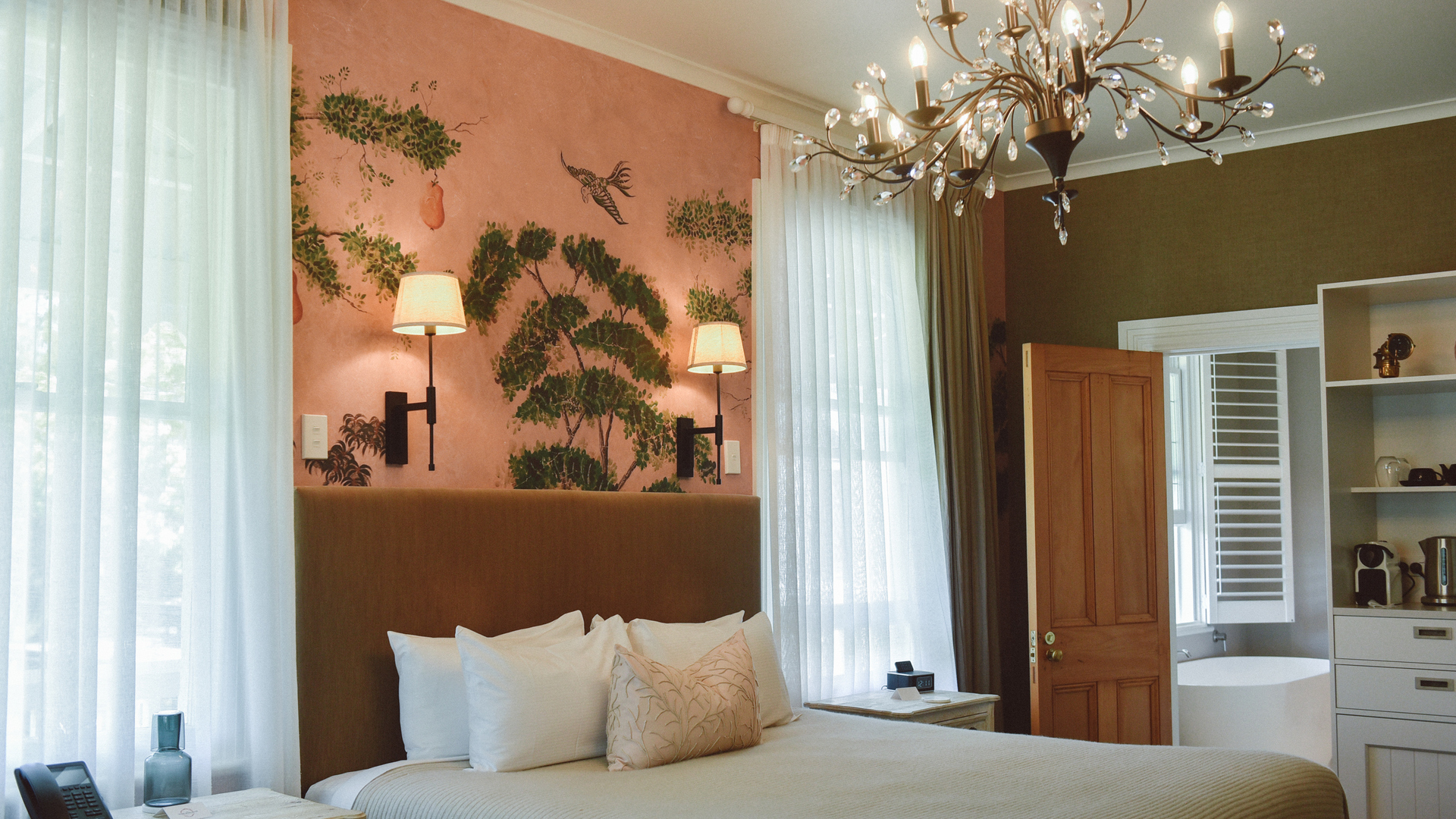 Guest room interior at The Marlborough Boutique Hotel & Vineyard