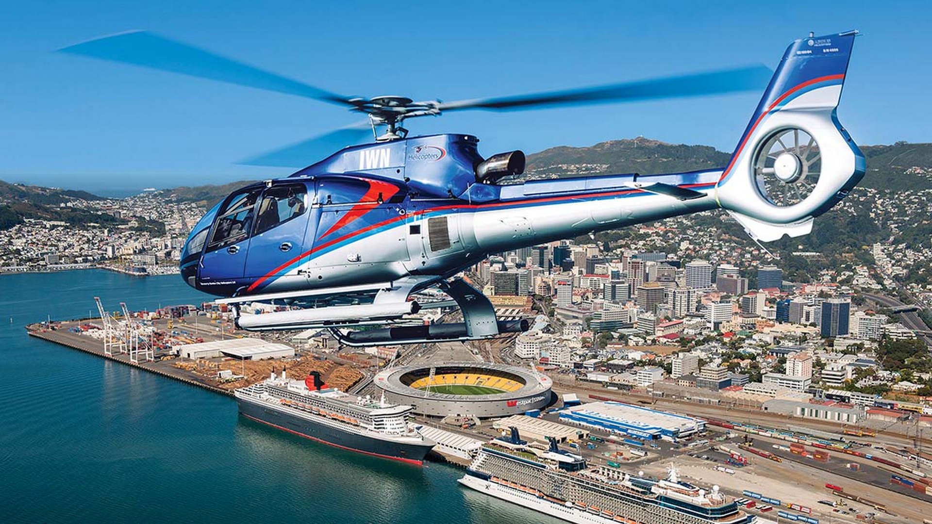 Wellington Helicopters is nestled on the edge of the wild and rugged Cook Strait, the harbour city and capital of New Zealand, Wellington